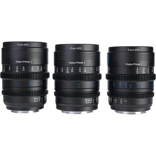 Sirui VP-1 Vision Prime T1.4 Full-Frame Cine 3-Lens Kit (Black) at PROCAM | procam.com