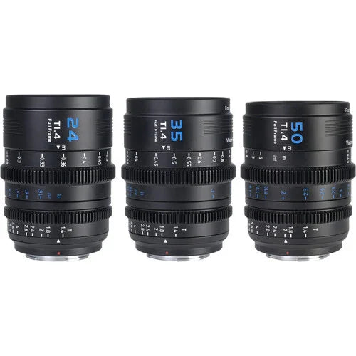 Sirui VP-1 Vision Prime T1.4 Full-Frame Cine 3-Lens Kit (Black) at PROCAM | procam.com