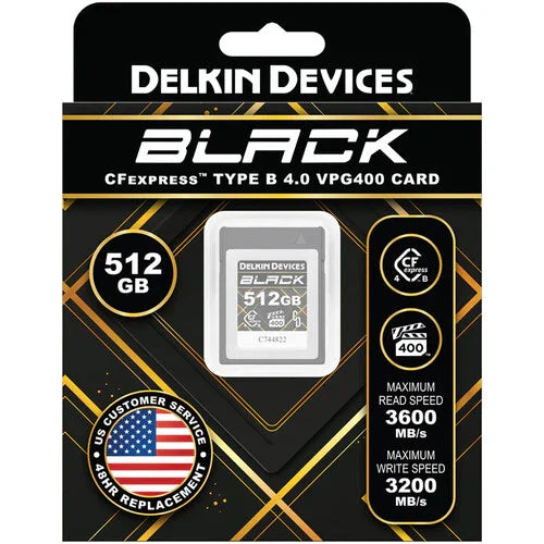 Delkin Devices BLACK CFexpress Type B 4.0 Memory Card - 512GB at PROCAM | procam.com
