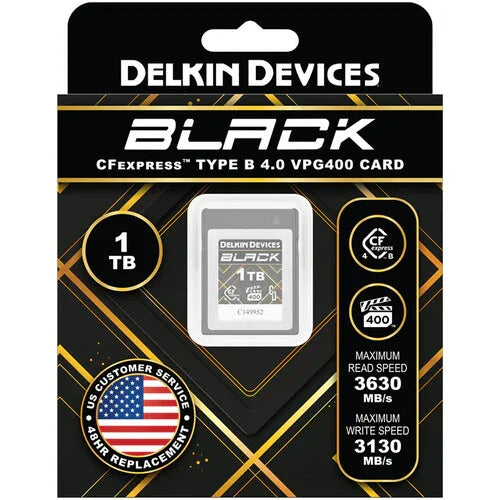 Delkin Devices 1TB BLACK CFexpress Type B 4.0 Memory Card at PROCAM | procam.com