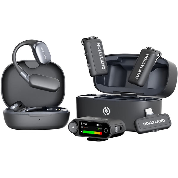 Hollyland LARK MAX 2 Ultimate Combo 2-People Wireless Microphone System for Cameras and Mobile Devices (Space Gray, 2.4 GHz)