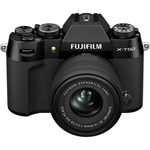 Fujifilm X-T50 Mirrorless Camera with 15-45mm f/3.5-5.6 Lens (Black) at PROCAM | procam.com