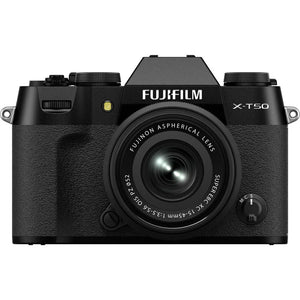 Fujifilm X-T50 Mirrorless Camera with 15-45mm f/3.5-5.6 Lens (Black) at PROCAM | procam.com