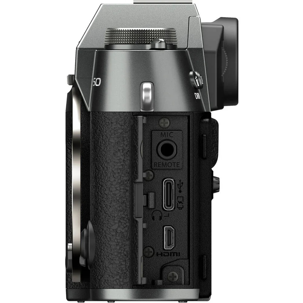Fujifilm X-T50 Mirrorless Camera with 15-45mm f/3.5-5.6 Lens (Charcoal Silver) at PROCAM | procam.com