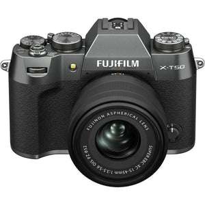 Fujifilm X-T50 Mirrorless Camera with 15-45mm f/3.5-5.6 Lens (Charcoal Silver) at PROCAM | procam.com