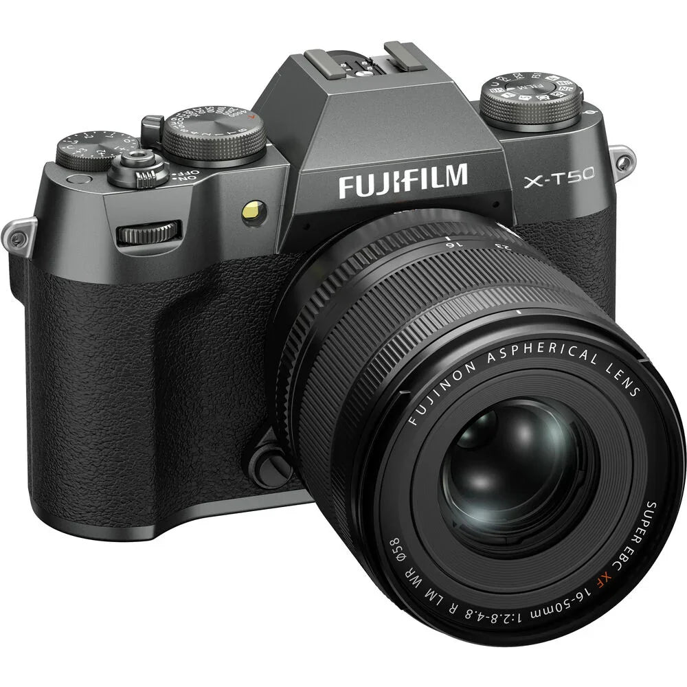 Fujifilm X-T50 Mirrorless Camera with XF 16-50mm f/2.8-4.8 Lens (Charcoal Silver) at PROCAM | procam.com