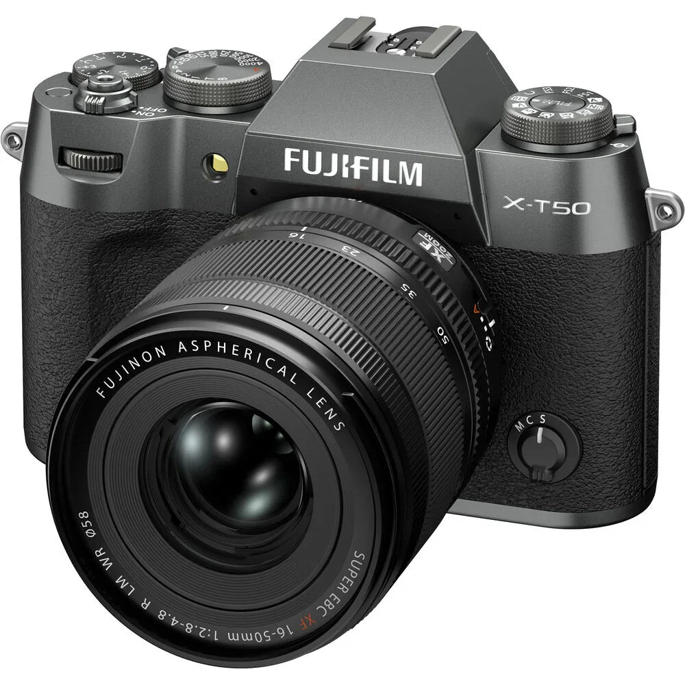 Fujifilm X-T50 Mirrorless Camera with XF 16-50mm f/2.8-4.8 Lens (Charcoal Silver) at PROCAM | procam.com