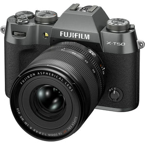 Fujifilm X-T50 Mirrorless Camera with XF 16-50mm f/2.8-4.8 Lens (Charcoal Silver) at PROCAM | procam.com