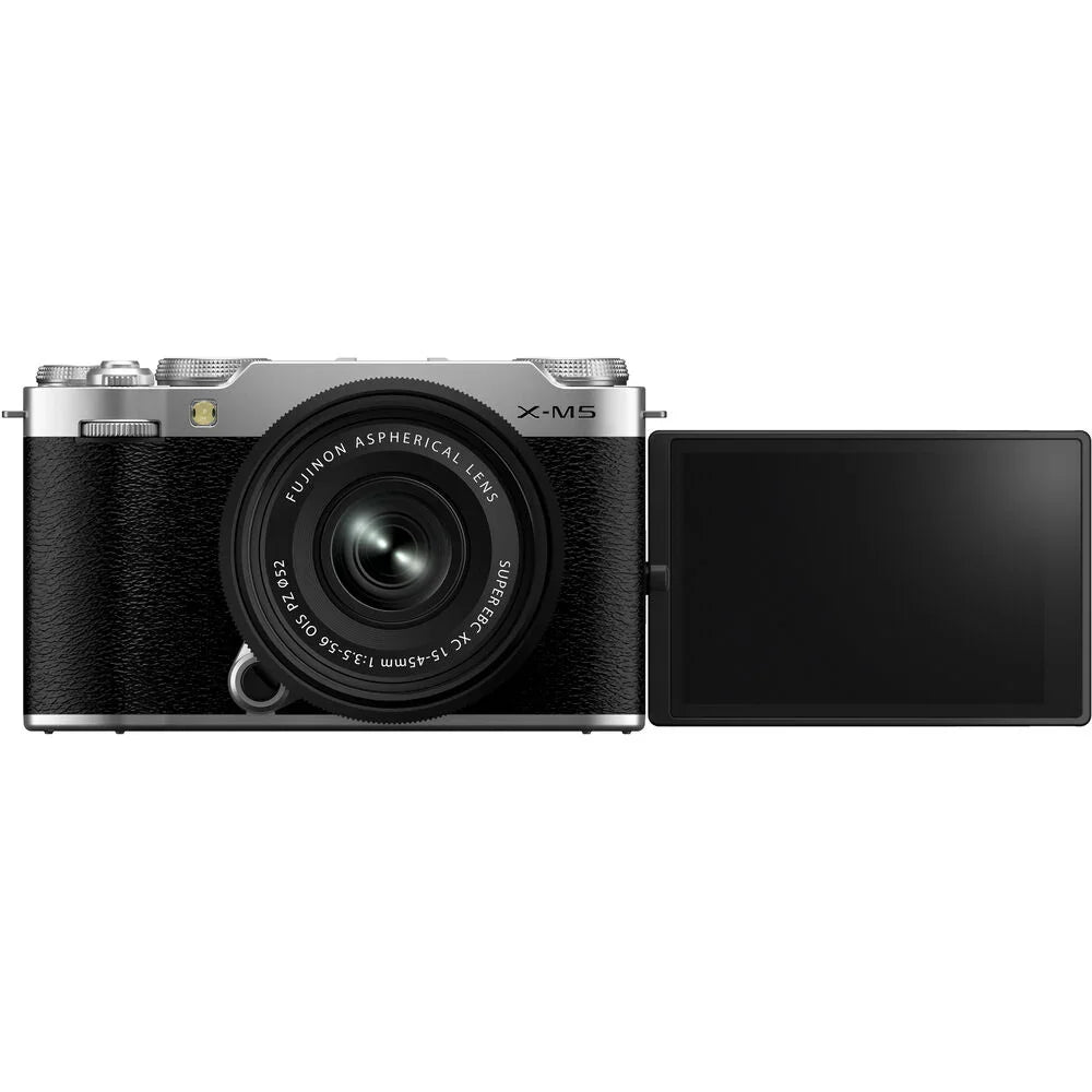 Fujifilm X-M5 Mirrorless Camera with XC 15-45mm f/3.5-5.6 Lens (Silver) at PROCAM | procam.com