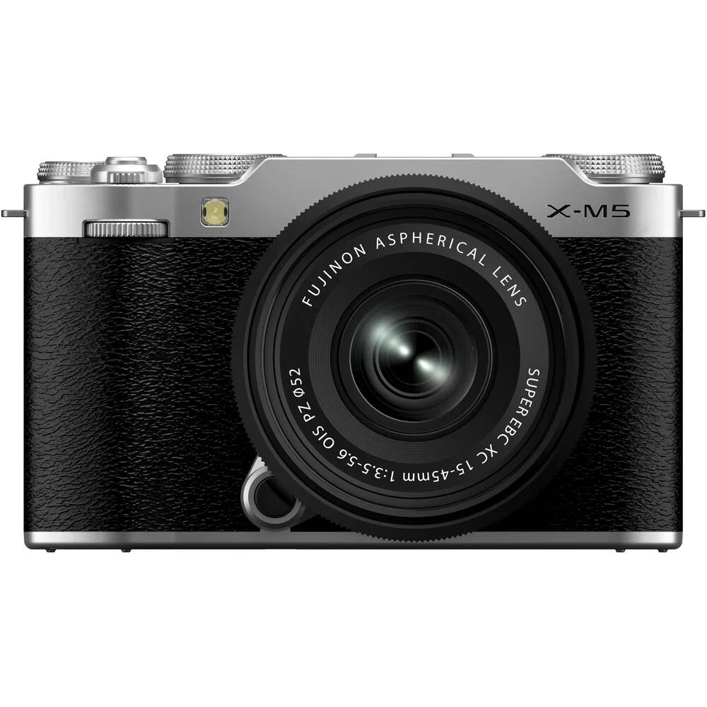 Fujifilm X-M5 Mirrorless Camera with XC 15-45mm f/3.5-5.6 Lens (Silver) at PROCAM | procam.com