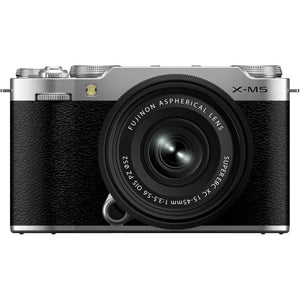 Fujifilm X-M5 Mirrorless Camera with XC 15-45mm f/3.5-5.6 Lens (Silver) at PROCAM | procam.com
