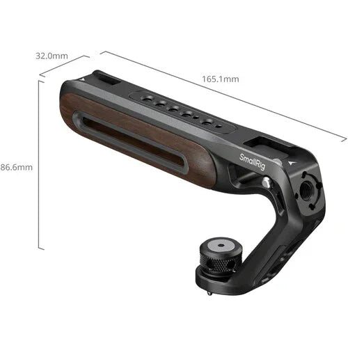 SmallRig Wooden Top Handle with 1/4"-20 & 3/8"-16 Locating Screw at PROCAM | procam.com