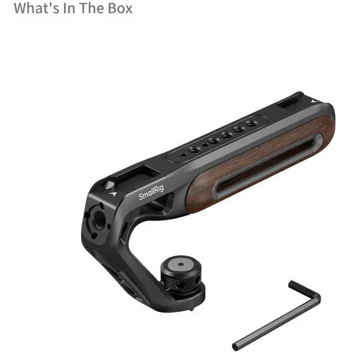 SmallRig Wooden Top Handle with 1/4"-20 & 3/8"-16 Locating Screw at PROCAM | procam.com