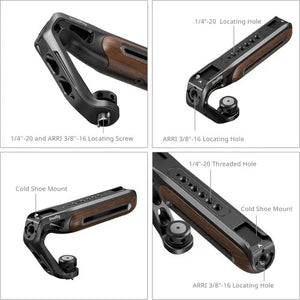 SmallRig Wooden Top Handle with 1/4"-20 & 3/8"-16 Locating Screw at PROCAM | procam.com