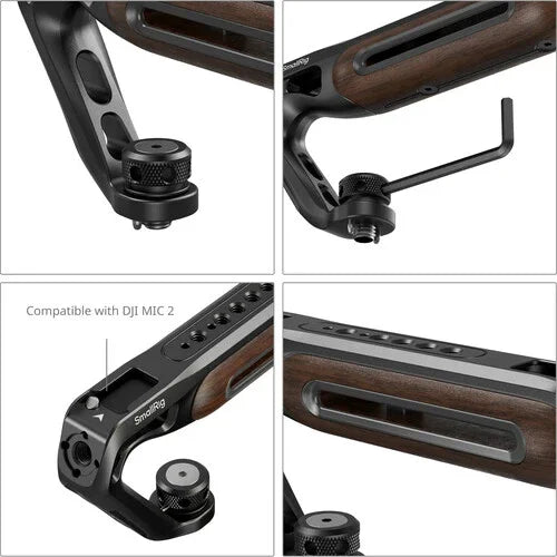 SmallRig Wooden Top Handle with 1/4"-20 & 3/8"-16 Locating Screw at PROCAM | procam.com