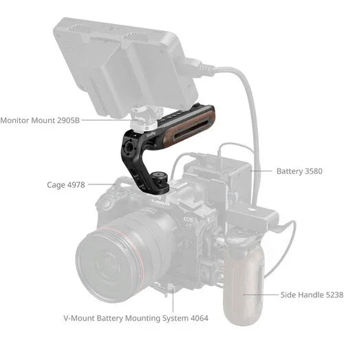 SmallRig Wooden Top Handle with 1/4"-20 & 3/8"-16 Locating Screw at PROCAM | procam.com