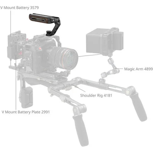 SmallRig Wooden Top Handle with 1/4"-20 & 3/8"-16 Locating Screw at PROCAM | procam.com
