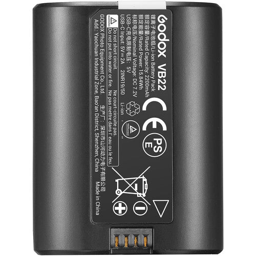 Godox VB22 Battery for V480 TTL On-Camera Flash (7.2V, 2200mAh)