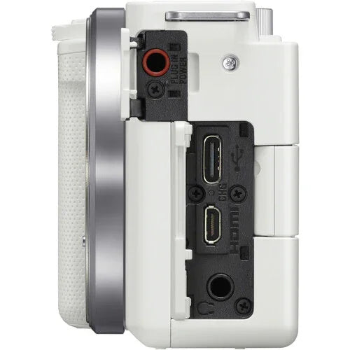 Sony ZV-E10 Mirrorless Camera with PZ 16-50mm f/3.5-5.6 OSS II Lens (White) at PROCAM | procam.com
