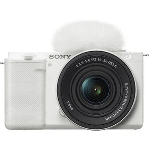 Sony ZV-E10 Mirrorless Camera with PZ 16-50mm f/3.5-5.6 OSS II Lens (White) at PROCAM | procam.com