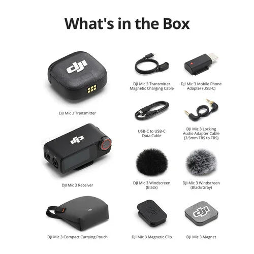 DJI Mic 3 Compact Wireless Microphone System/Recorder for Camera & Smartphone at PROCAM | procam.com