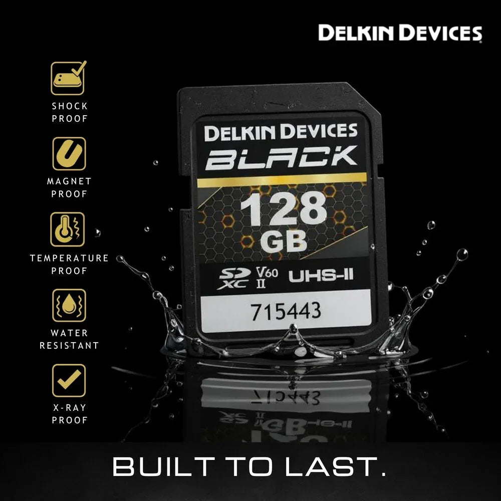 Delkin Devices BLACK UHS-II V60 SDXC Memory Card - 128GB at PROCAM | procam.com