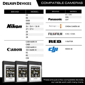 Delkin Devices 1TB BLACK CFexpress Type B 4.0 Memory Card at PROCAM | procam.com