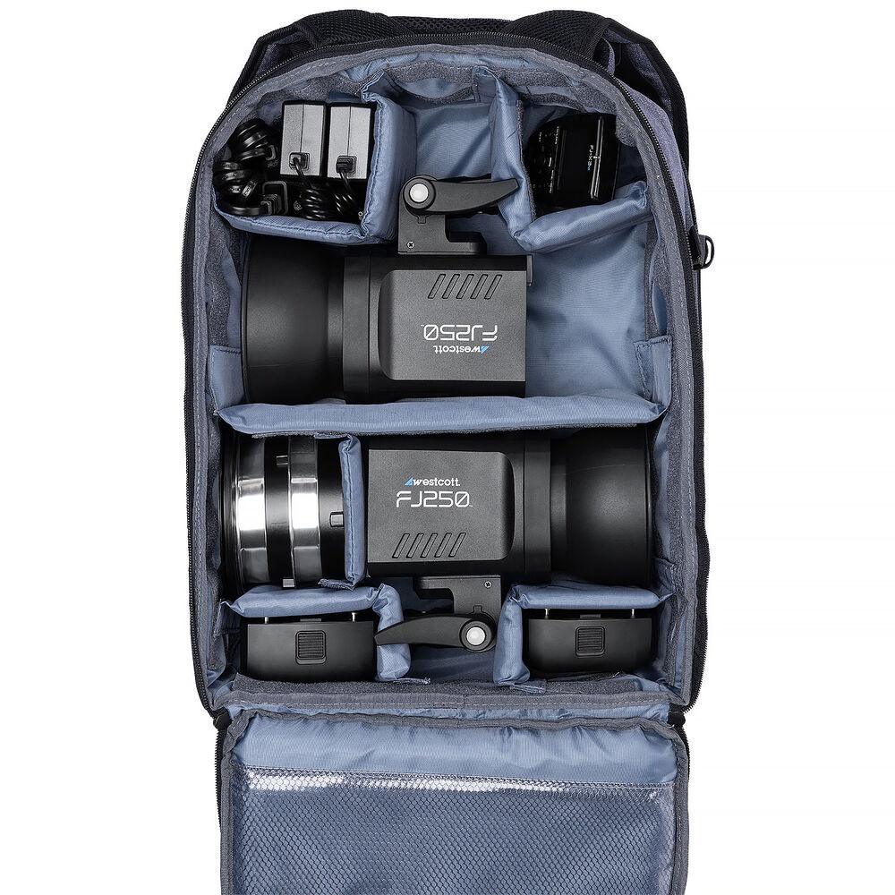 Westcott FJ250 Strobe 2-Light Backpack Kit with FJ-X3 M Universal Wireless Trigger at PROCAM | procam.com