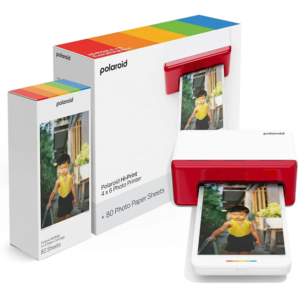Polaroid Hi·Print 4x6 Photo Printer + Paper Bundle (80 Sheets)