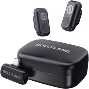 Hollyland LARK A1 Duo 2-Person Wireless Microphone System with USB-C Connector for Mobile Devices (Space Gray, 2.4 GHz) at PROCAM | procam.com