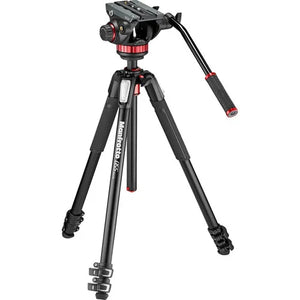 Manfrotto MT055XPRO3 Aluminum Tripod with 502HD Fluid Head Hybrid Video Kit at PROCAM | procam.com