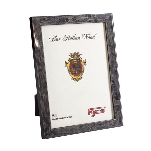 Galassi Italian Wood Photo Frame - Charcoal Burl - 8x10