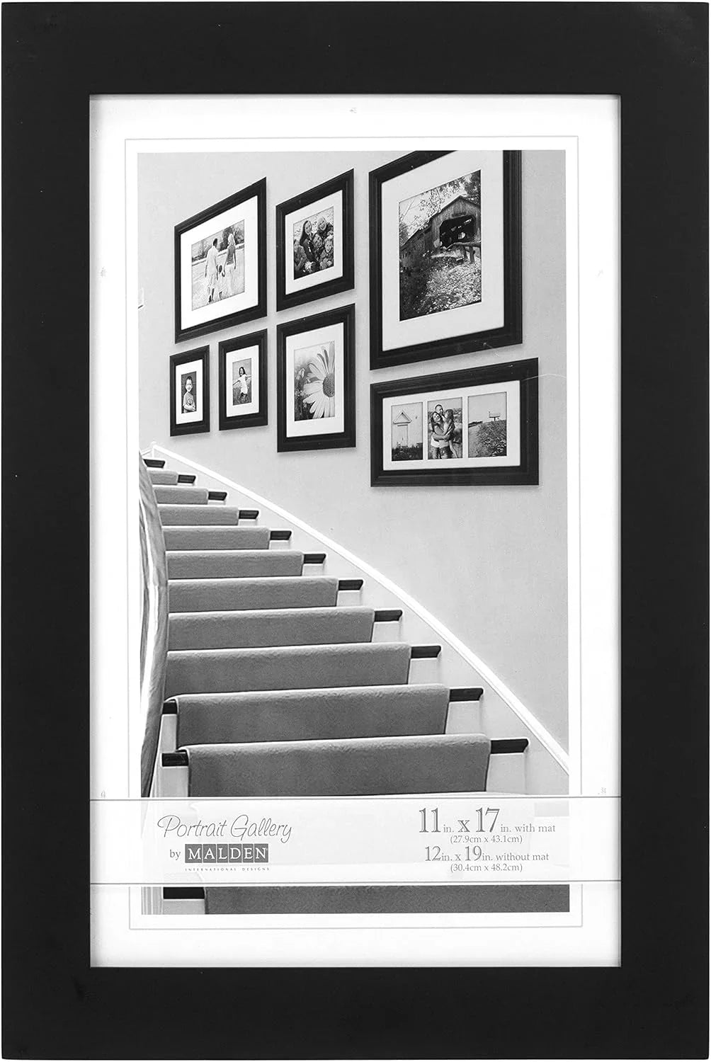 Malden 12x19 / 11x17 Manhattan Gallery Matted Frame (Black) at PROCAM | procam.com