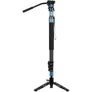 Sirui P-424FL 4-Section Carbon Fiber Monopod with VA-5 Compact Video Head at PROCAM | procam.com