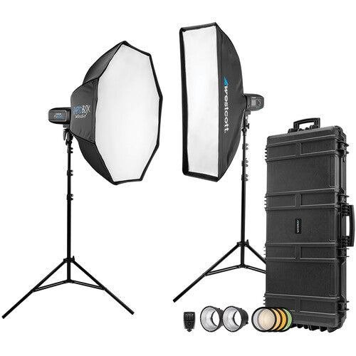 Westcott FJ400 Strobe 2-Light Location Hard Case Kit with FJ-X3m Universal Wireless Trigger