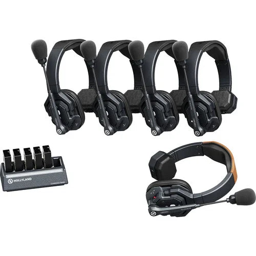 Hollyland Solidcom SE Global 5S 5-Person Full-Duplex Single-Ear Noise-Canceling Headset Intercom System (2.4 GHz) at PROCAM | procam.com