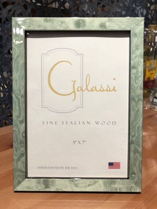 Galassi Italian Wood Photo Frame - Teal Burl - 5x7