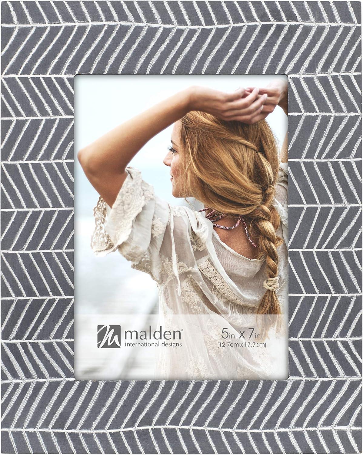 Malden Chevron - Gray & White 5X7 Frame at PROCAM | procam.com