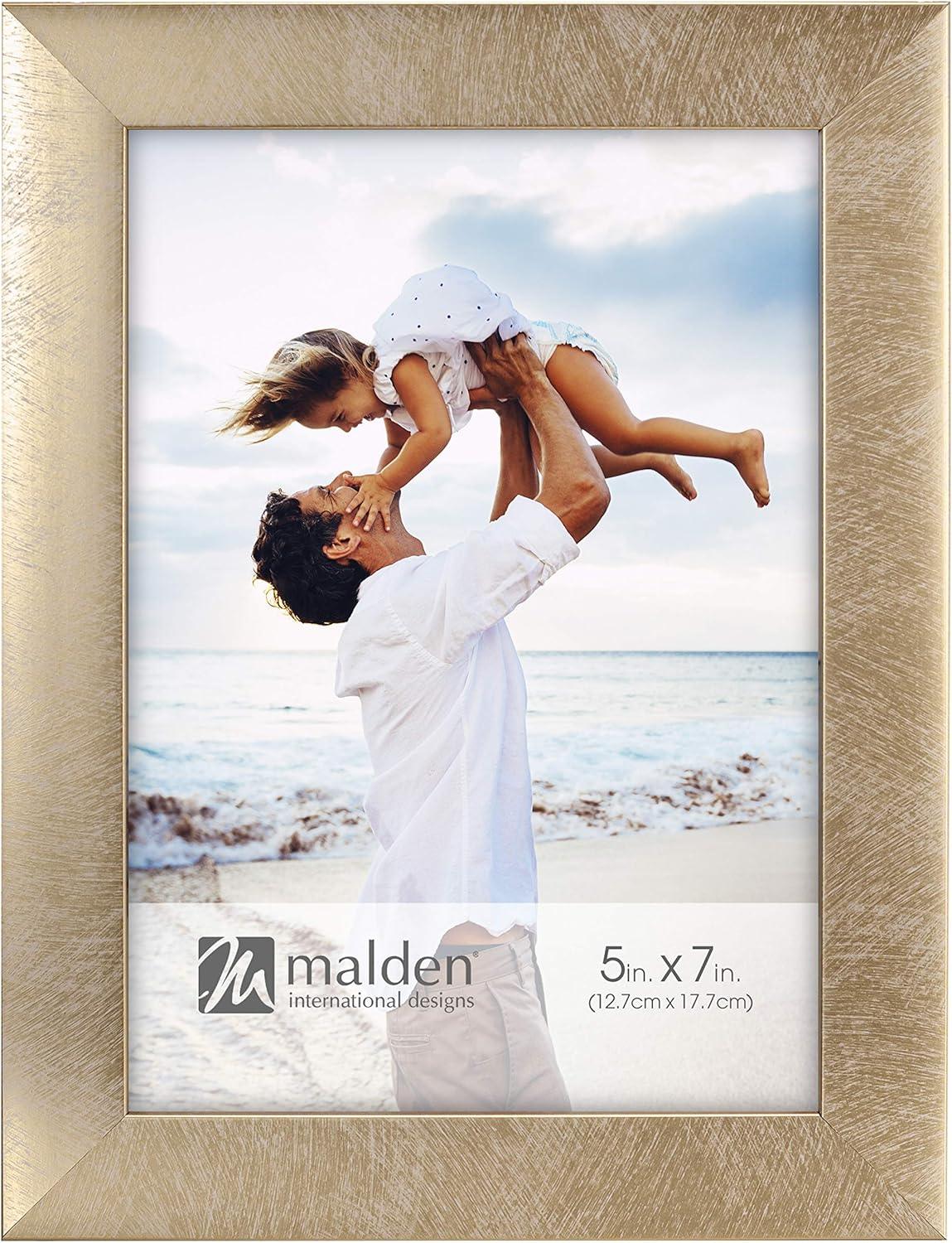 Malden Linear - Metallic Gold 5x7 Frame at PROCAM | procam.com