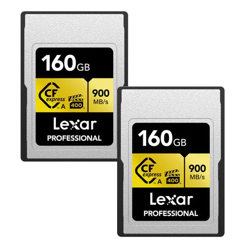 Lexar Professional CFexpress Type A Memory Card (GOLD Series) - 160GB (2-Pack) at PROCAM | procam.com