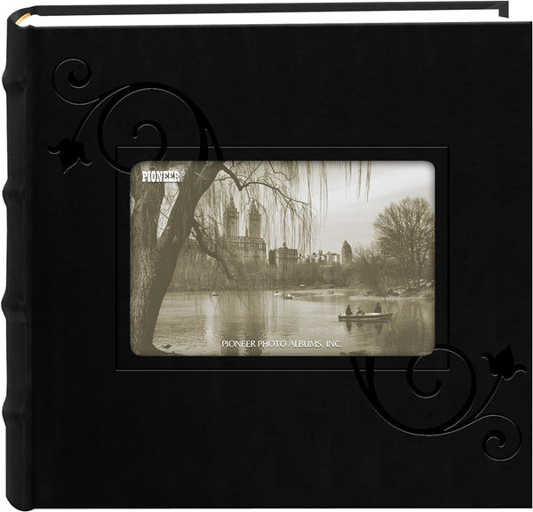 Pioneer Embossed Leatherette Frame Photo Album (Black Floral)