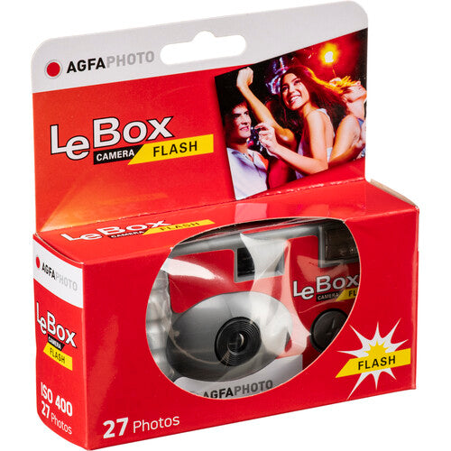 Agfa LeBox Flash 400 Color 35mm Single-Use Film Camera (27 Exposures)