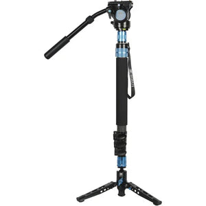 Sirui P-424FS 4-Section Carbon Fiber Monopod with VH-10 Video Head at PROCAM | procam.com