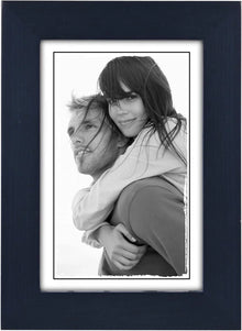 Malden Linear Wood 4X6 Blue Picture Frame