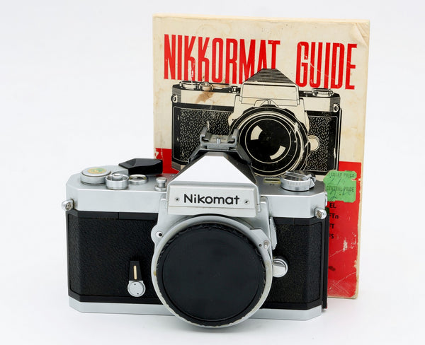 * USED * Nikon Nikkormat FT 35mm SLR Film Camera (Silver Body) with Leather Case