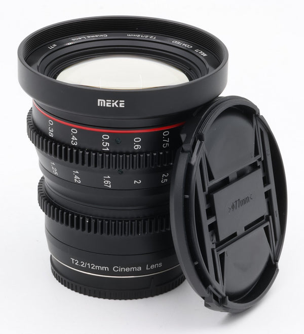 * USED * Meke 12mm T/2.2 Cinema Lens For Micro 4/3