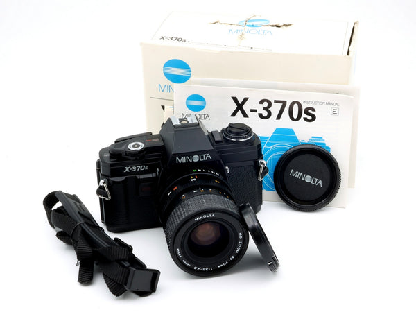 * USED * MINOLTA X-370s 35mm SLR Film Camera Black Body W/ Minolta MD 35-70mm F 3.5-4.8 Lens