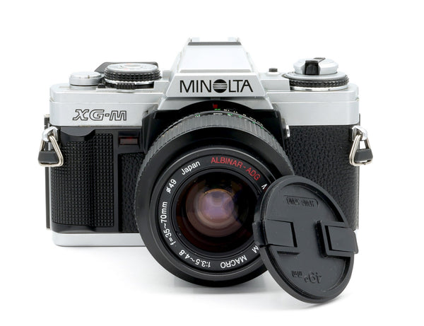 * USED * Minolta XG-M SLR 35mm Film Camera with Albinar 35-70mm f/3.5-4.8 Film Lens