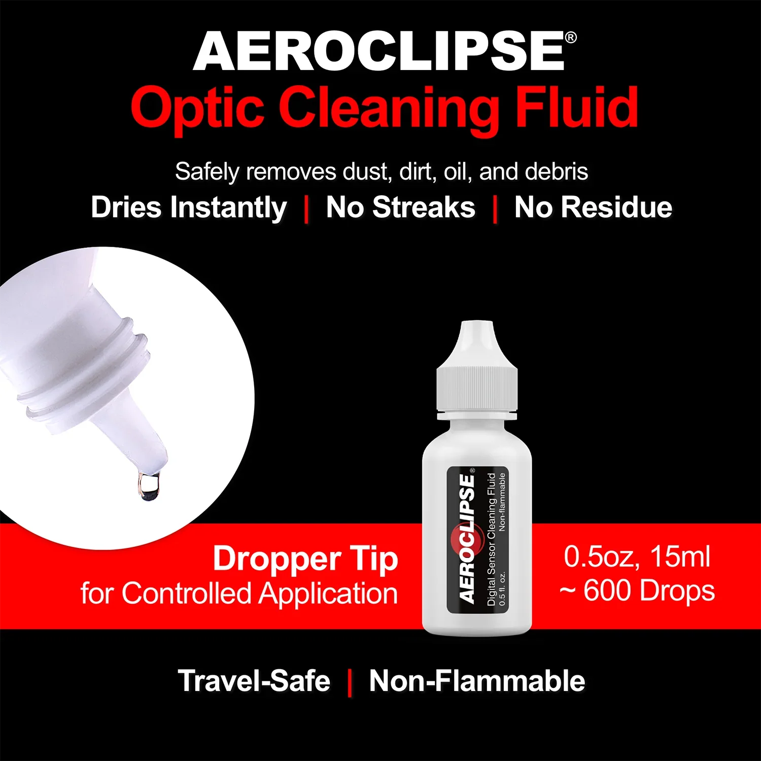 Photographic Solutions AERO Aeroclipse Digital Sensor Cleaning Fluid - 1/2 oz. (15ML) at PROCAM | procam.com