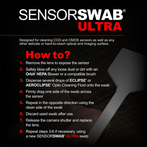 Photographic Solutions Sensor Cleaning Swab Kit (6 x 24mm Type 3 Swabs, Eclipse Solution) - For Full-Frame Sensors at PROCAM | procam.com